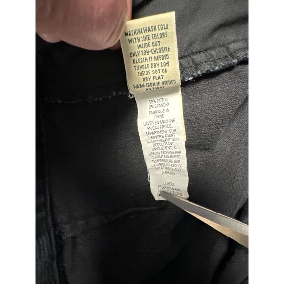 L.L. Bean Black Original Fit Corduroy Pants Women's Size 14MT - Picture 7 of 10